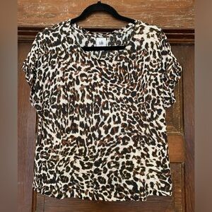 Rock Bottom Price! Cabi Animal Print Tee Shirt #3414 Size S